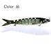 Isafish 8 Segment Swimbait Lures Crankbaits Baits Hard Bait Fishing Lures