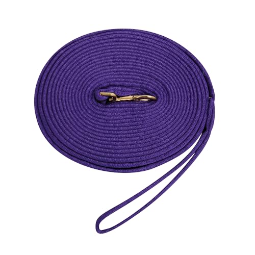 Kincade Two Tone Padded Lunging Rein, Purple/Black, 8m