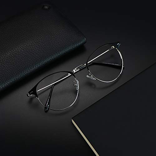 Image of VisionGlobal Blue Light Blocking Glasses for Women Men, Computer Reading, TV Glasses, Stylish Oval Frame