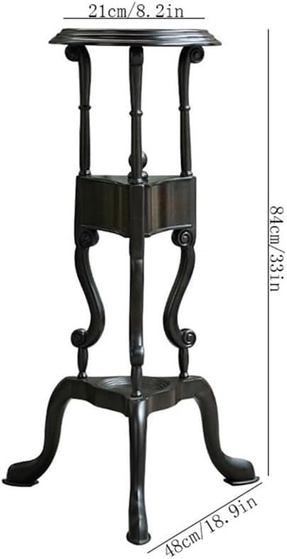 Plant Shelf, Vintage Style Three Legged Bonsai Base, Indoor Corner Redwood Display Rack