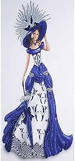 5D Diamond Art Painting Kits Dress Lady Full Round Drill Elegant Lady Diamond Art Painting Gem Art Craft for Home Wall Decor Gift Adults and Kids 12 x 24 inch (Bule Dress)