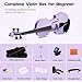 ADM Acoustic Violin for Kids Beginners, 4/4 Full Size Acoustic Violin Fiddle for Teens Students Violin Starter Kit with Hard Case, Shoulder Rest, Bow, Violin Music Stand and Strings,Purple