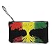 Cartera de Lona Rastafarian Reggae Rasta Style Tree Women and Girls Cosmetics Bag Cute Fashion Canvas Zipper Purse Coin Purse