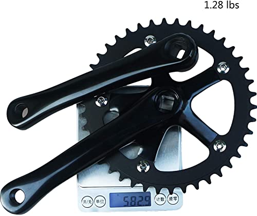 Ganopper 165Mm Single Speed Bike Crankset 44T 130Bcd Square Taper Fixie Fixed Gear Bike Crank Set Cycling Fixedgear Conversion Kit #TOP5