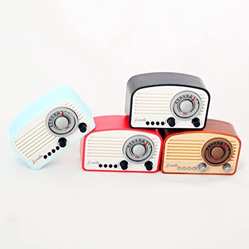 Miniature Dollhouse Accessories,Miniature Retro Radio Pretend Play Toys Diy Decorative Accessories Dollhouse Scene Layout Mini Retro Radio Model For Doll Toy Supplies Brown 1Pc #TOP5