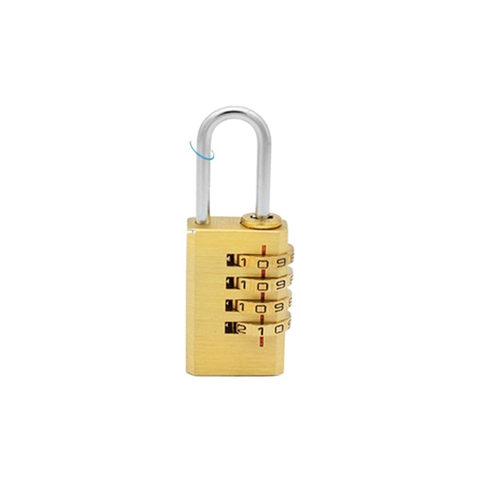 Combination Padlock 4 Dial Digit Combination Password Lock Luggage Suitcase Metal Code Locks Padlock Locker Travel Safe Anti-Theft Padlocks
