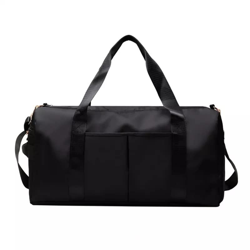 BANQLYN Travel Duffle Bag Sports Gym Weekender Bag with Dry Wet Storage Pocket & Shoe Compartment Lightweight Carryon Tote Handbag Yoga Bag for Men and Women (Pink) (Black)-image-27