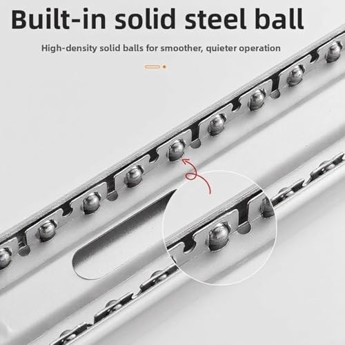 Rail de porte caché pliable chromé de 50,8 cm pour cloison