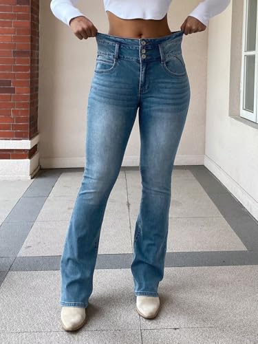 Flamingals Butt Lifting High Waist Tummy Control Bootcut Jeans2
