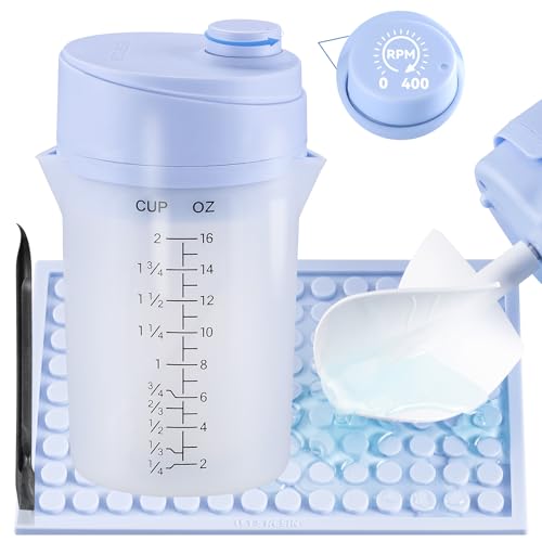 LET’S RESIN Upgraded Mini Auto Resin Mixer, Hands-Free Easy Clean