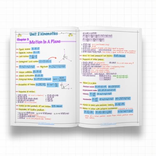 Image of Class 11 Physics + Chemistry Formula Notes 2026-27 Edition | Handwritten Colorful Study Book | CBSE NCERT Quick Revision Guide for Formulas, Equations & Derivations