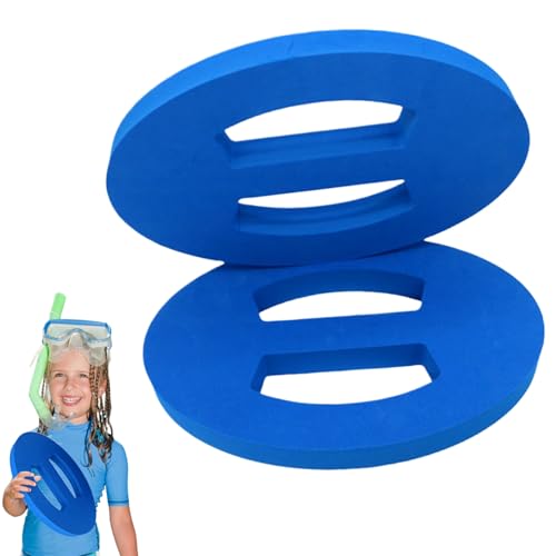 Water Weights for Pool Exercise, EVA Hand Held Swim Discs, Water Aerobics Set 7.09x7.09x1.18 inches, Lightweight Non-Slip Grip, 2-Pack Blue, For Aquatic Fitness, Swim Training