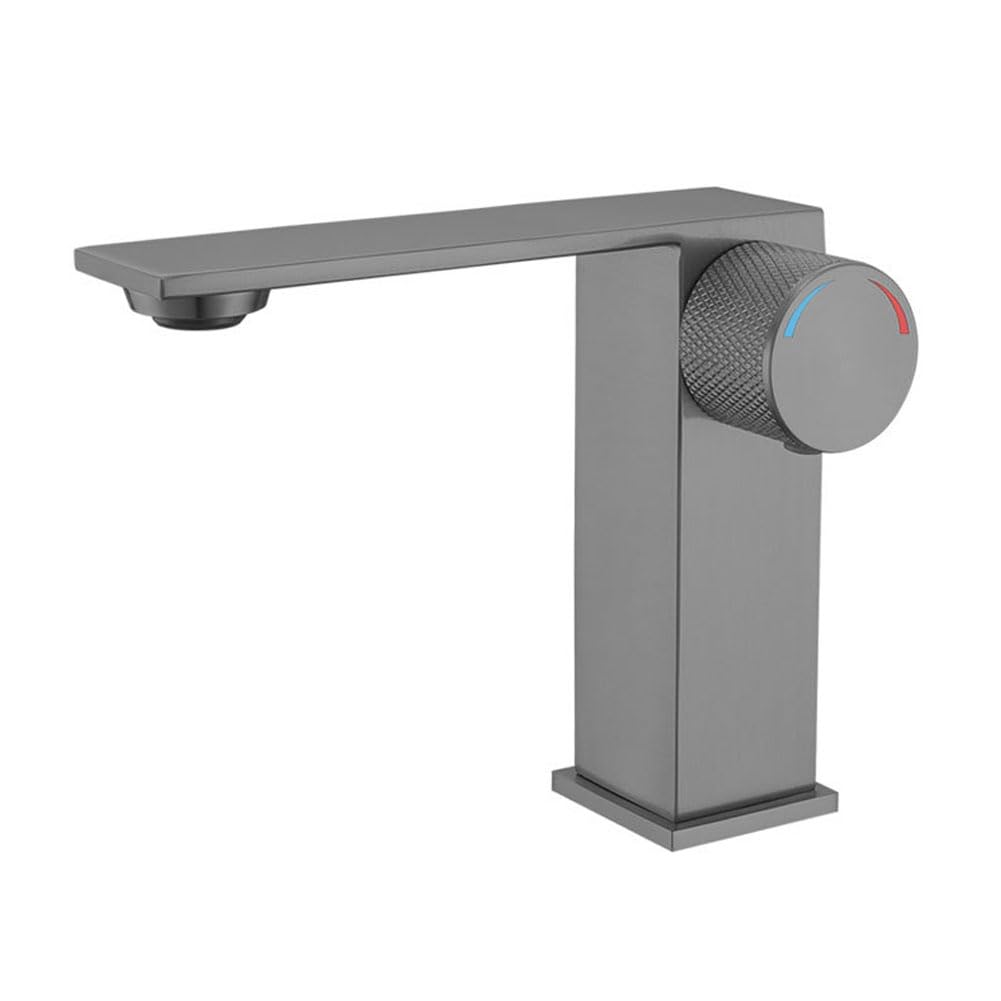 Mitigeur lavabo monocommande inox 304 à angle 90° avec valve céramique