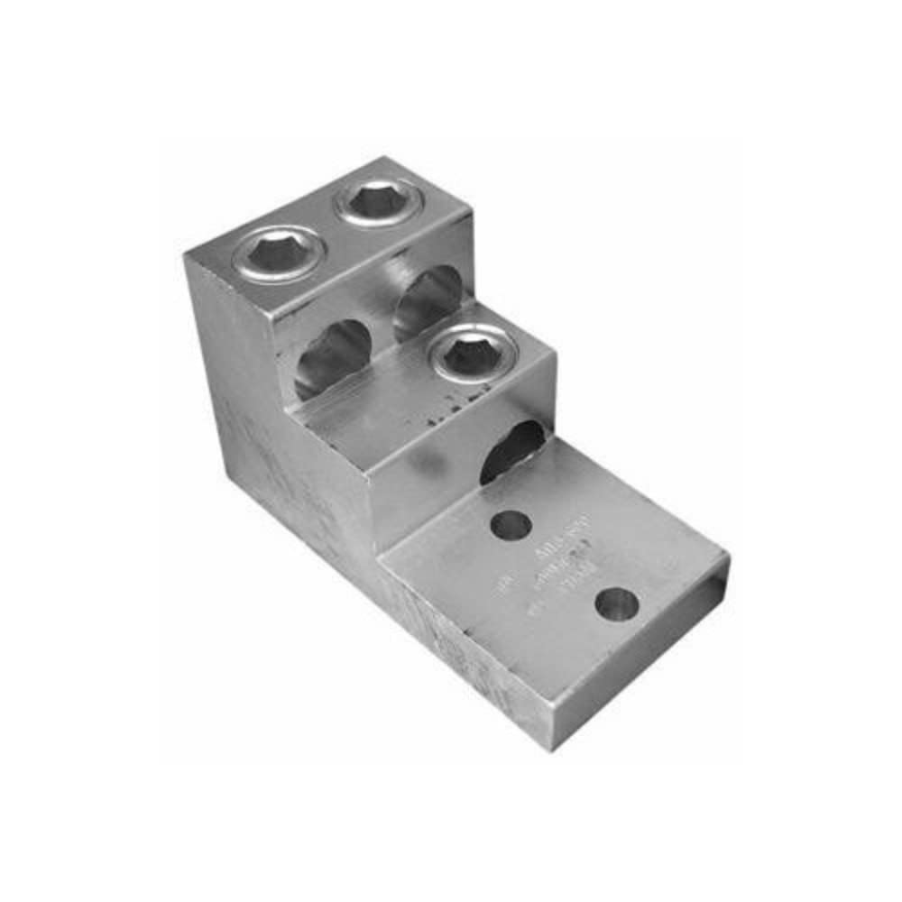 Morris Products 90918 Mechanical Panelboard Lug, Three Conductors, Aluminum, 600 AWG, 600mcm - 3/0STR. Wire Range, 2-Pack