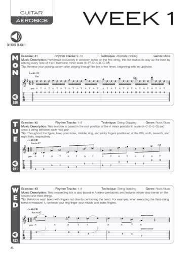 guitar aerobics a 52-week one-lick-per-day workout program for developing improving and maintaining guitar technique bkonline audio