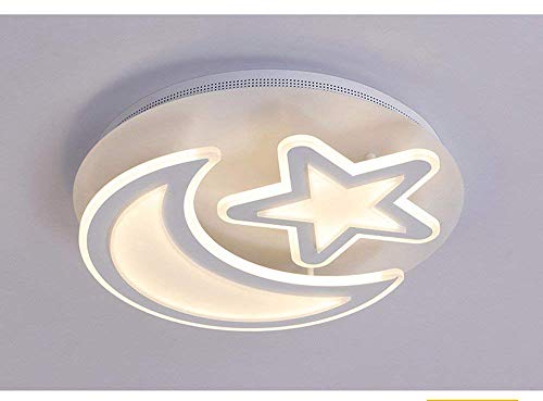 Plafonnier LED moderne étoiles lune 50cm avec télécommande GZZ