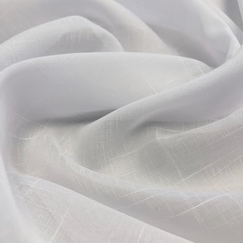 Cortina traslúcida Crosta con acabado lino de alta calidad textil 5