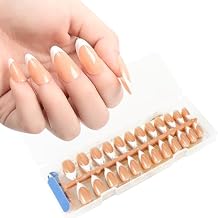 192PCS Press On Nails Kit - Soft Gel Ombre Fake Nails, Semi-Transparent Reusable Stick On Nails in 8 Colors for Women and Girls