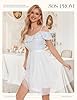 Wedtrend White Dress Women Off The Shoulder 80s Prom Dress for Women Party Plus Size Sequin Dresses Glitter Short Homecoming Dresses WTS6002ColorfulWhite2XL #3