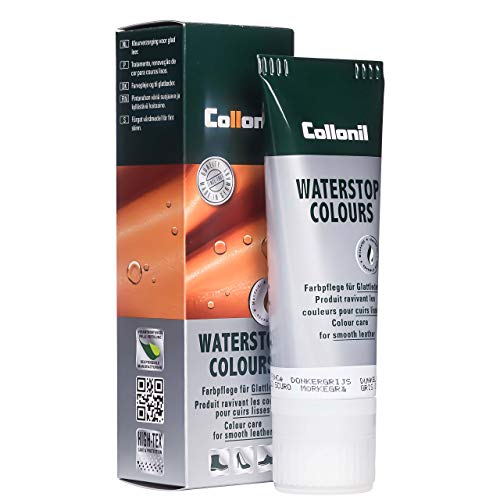 Collonil Waterstop Schuhcreme dunkelgrau 75 ml – Lederpflege mit Farbauffrischung & Imprägnierung – Pflegecreme für Glattleder Schuhe & Stiefel – Made in Germany