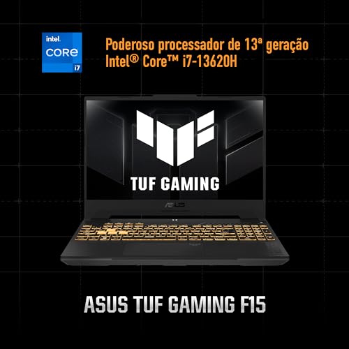 Notebook ASUS TUF Gaming F15 Intel Core i7 16 GB 512 GB SSD W11 Home Tela 15.6' FHD Mecha Gray - FX507VU-LP177W glide
