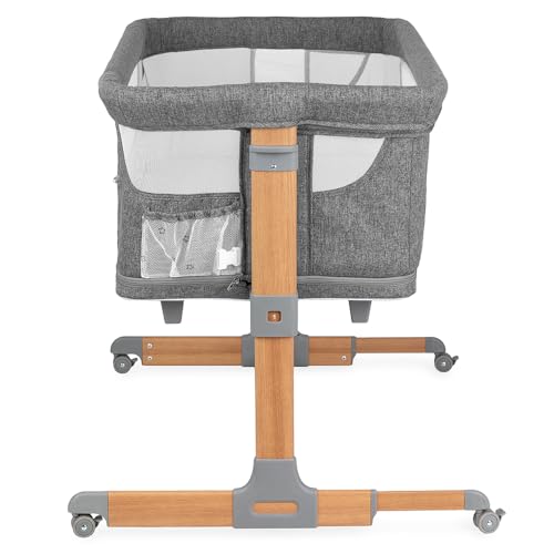 Momi SMART Bed 4-in-1 Kinderbeistellbetten bis 15 kg, Beistellbett für Babys mit Matratze, Höhenverstellbar
