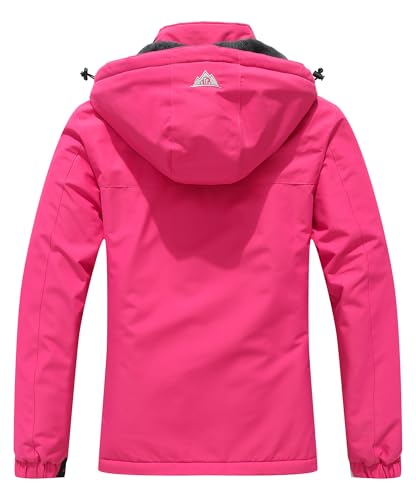 Image of MOERDENG Women's Waterproof Ski Jacket Warm Winter Coat Outdoor Windbreaker Hiking Snowboarding Jacket