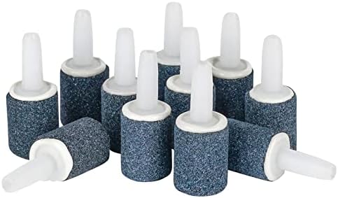 Pawfly Aquarium 0.6 Inch Air Stone Cylinder Bubble Diffuser Release Tool for Nano Air Pumps Small Buckets and Fish Tanks, 12 Pack