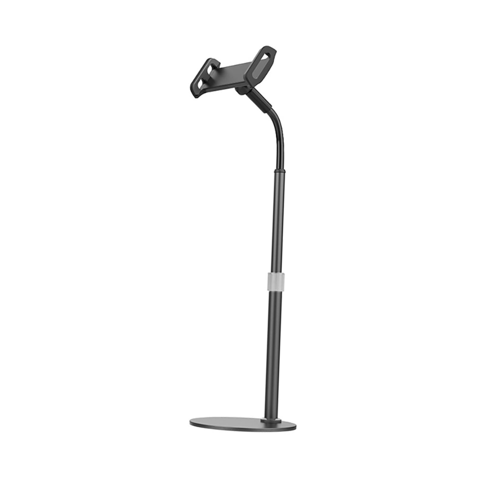 1 Pieza Soporte Teléfono Ajustable y Telescópico para Tablet Base Estable y Carga Compatible con Móviles de Color Negro