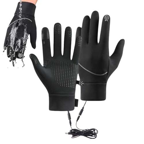 Guantes calefactables para hombre – Equipo térmico a pilas, ropa calefactada compatible, material duradero y resistente al frío para pantalla táctil | Apoyo térmico fiable para el invierno