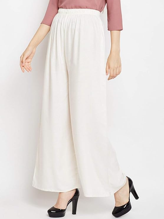 Hivata Plain Plazo Women Rayon Loose Fit Flared Palazzo Pants Soft Stylish & Comfortable Bottom Wear Casual Plaazo for Gir... - Review, Price and Buying Guide