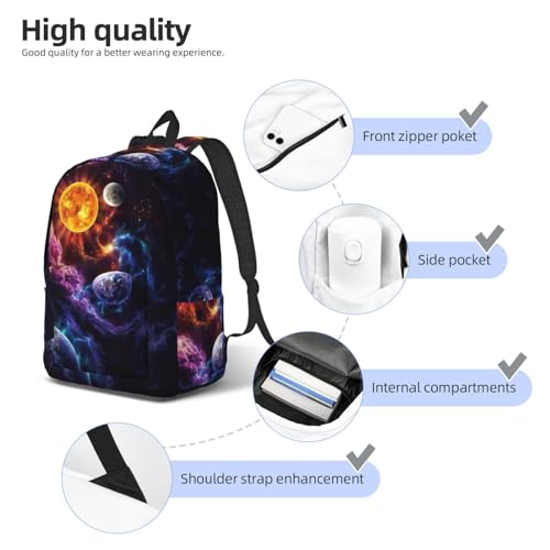Sac à dos infirmière imprimé galaxie avec compartiment PC renforcé - 5