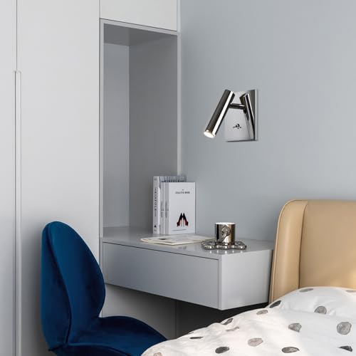 Luz de lectura para cabecero ajustable con interruptor de palanca 3