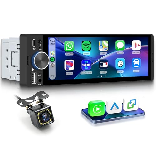 Rimoody Autoradio 1 DIN con Carplay e Android Auto Wireless