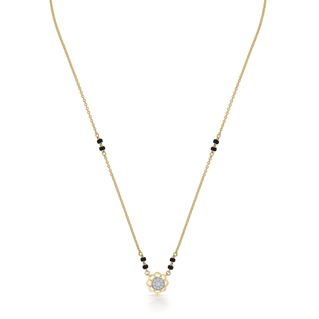 P.N.Gadgil Jewellers 14 Karat Yellow Gold & Diamond Modern Mangalsutra for Women IJTNC01977XX IJ-SI