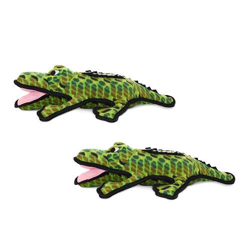 TUFFY - Worlds Tuffest Soft Dog Toy - Ocean Alligator-Squeakers - Multiple Layers Made Durable Strong Tough Interactive