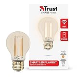 Bombilla LED Smart WiFi de filamento E27 con luz ambiental blanca controlable con tu teléfono o tableta. Conexión por wifi (2,4 GHz), no requiere concentrador.