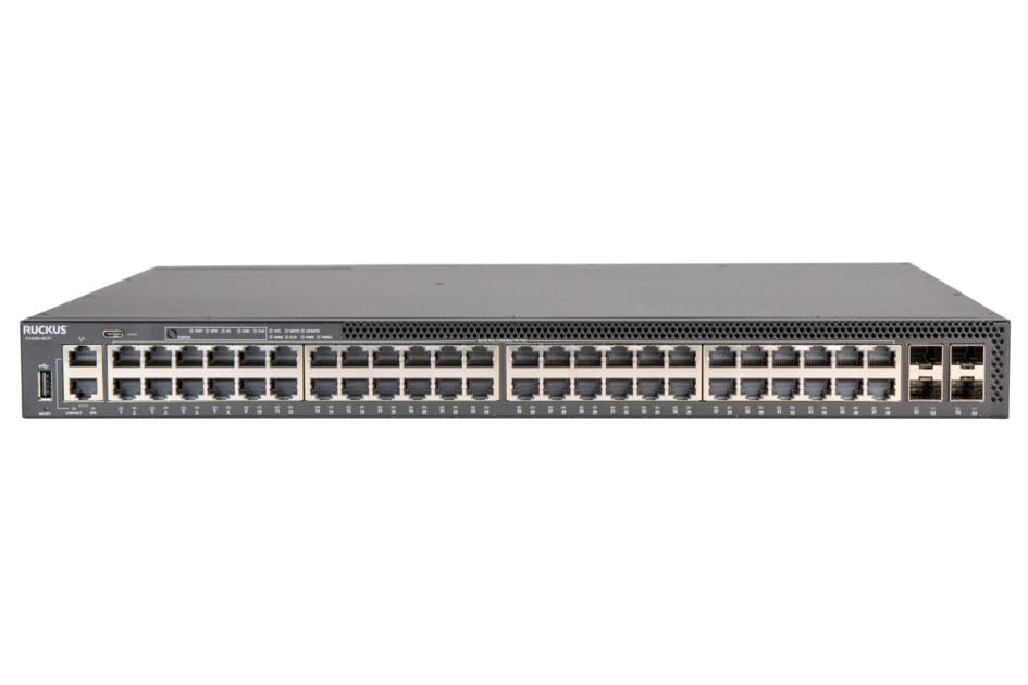 Image of Ruckus ICX8200-48ZP2-E2 48-Port Multi-Gig 1 /2.5 /5 /10G PoE++ Switch, 90W 802.3bt, 8x25G SFP28, 2x100G QSFP28, Stackable L3, TAA Compliant, Cloud Care Pre-Configured Bundle Eligible