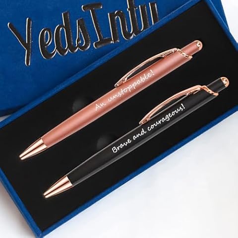 YedsIntu 2Pcs Appreciate Ballpoint Pen Gifts for Women Men Encouragement Gifts for Coworkers Thank You Birthday Gifts for Teacher Friend Her Sister, Motivational Quotes Pen Gift for Her Him Cover