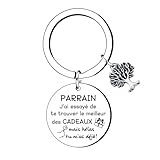 KJKJKJ Geschenke für den besten Paten – Schmuck für Paten, Geschenk zur Taufe – Geschenk für zukünftige Paten – Geschenk für Weihnachten, Geburtstag, Paten – Schlüsselanhänger, 2, L