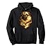 Black Pug Howling to The Moon 90s Retro Animal Dog Mom Pet Pullover Hoodie