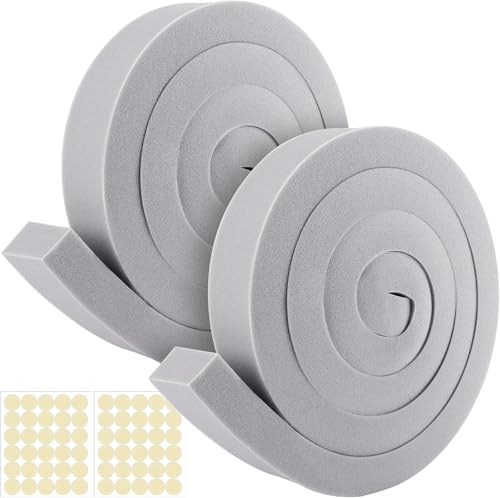moonoom 2 Pcs Foam Air Conditioner Weatherseal Tape-2''x1''x6.5ft Air Conditioner Foam Tape-Non-Adhesive Foam Seal Strip with Glue Point for Air Conditioner Door Window Seal