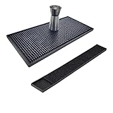 【Größe】-Schwarze kleine quadratische Matte 30 * 15 * 1 cm (11,81 * 5,91 * 0,39 Zoll); schwarze lange Streifenmatte 60 * 8 * 1 cm (23,62 * 3,15 * 0,39 Zoll)