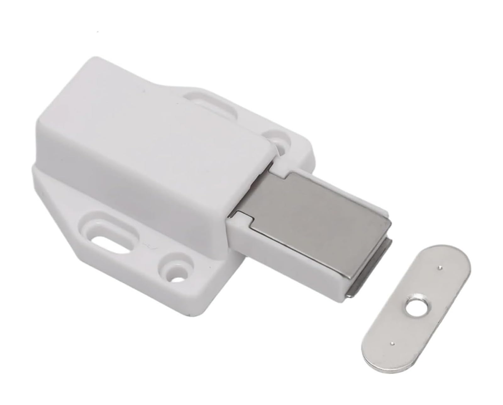 Opeximatun White 1 14Pcs Magnetic Push Latch Catch Pressure Touch Release