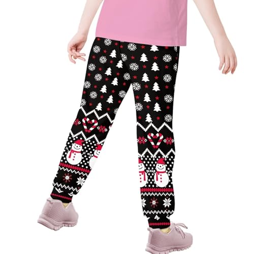 AmzPrint Snowflake Print Boy Sweatpants Black Ugly Christmas Sweatpants for Boys Stretch Xmas Trouser Hiking Pants4