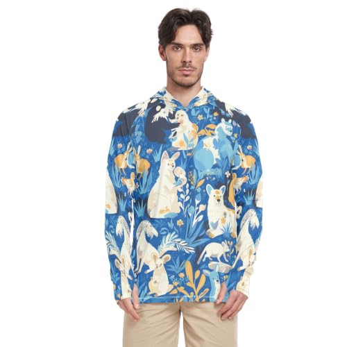 T-Shirt Faune Sauvage Homme Rash Guard Running Manches Longues Respirant