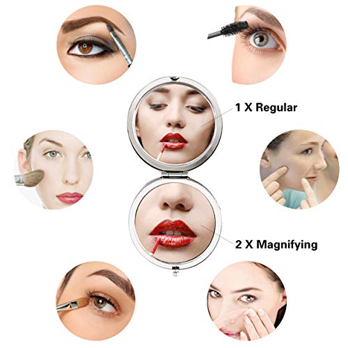 Muminglong Daughter Inspirational Birthday Gift For Daughter,Travel Compact Mirror For Daughter Graduation Christmas Gift From Mom Dad,Present For Her-Daughter You Are Brave (Silver) #TOP5