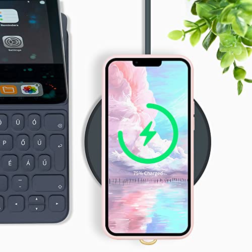 Custype Iphone 13 Pro Max Case With Crossbody, [2 Stand Ways Metal Kickstand] Shockproof Lanyard Protective Translucent Matte Pink #TOP2