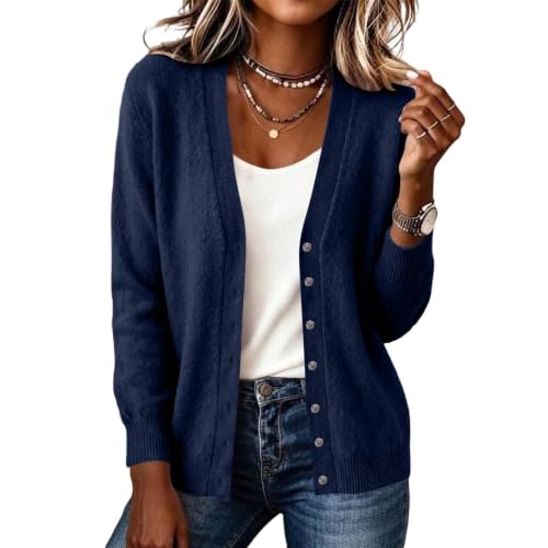 Cardigan Sweaters for Women V Neck Long Sleeve Knit Cardigans Shrug - image 1