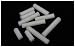 XIOFYA 10 STÜCKE M4 x 25mm NEU L 25 Kunststoff Nylon Jimi Schrauben Kopflose Anziehbuchse Set mit Tasse Point GraR Standoff Spacer * (Farbe : Weiß)